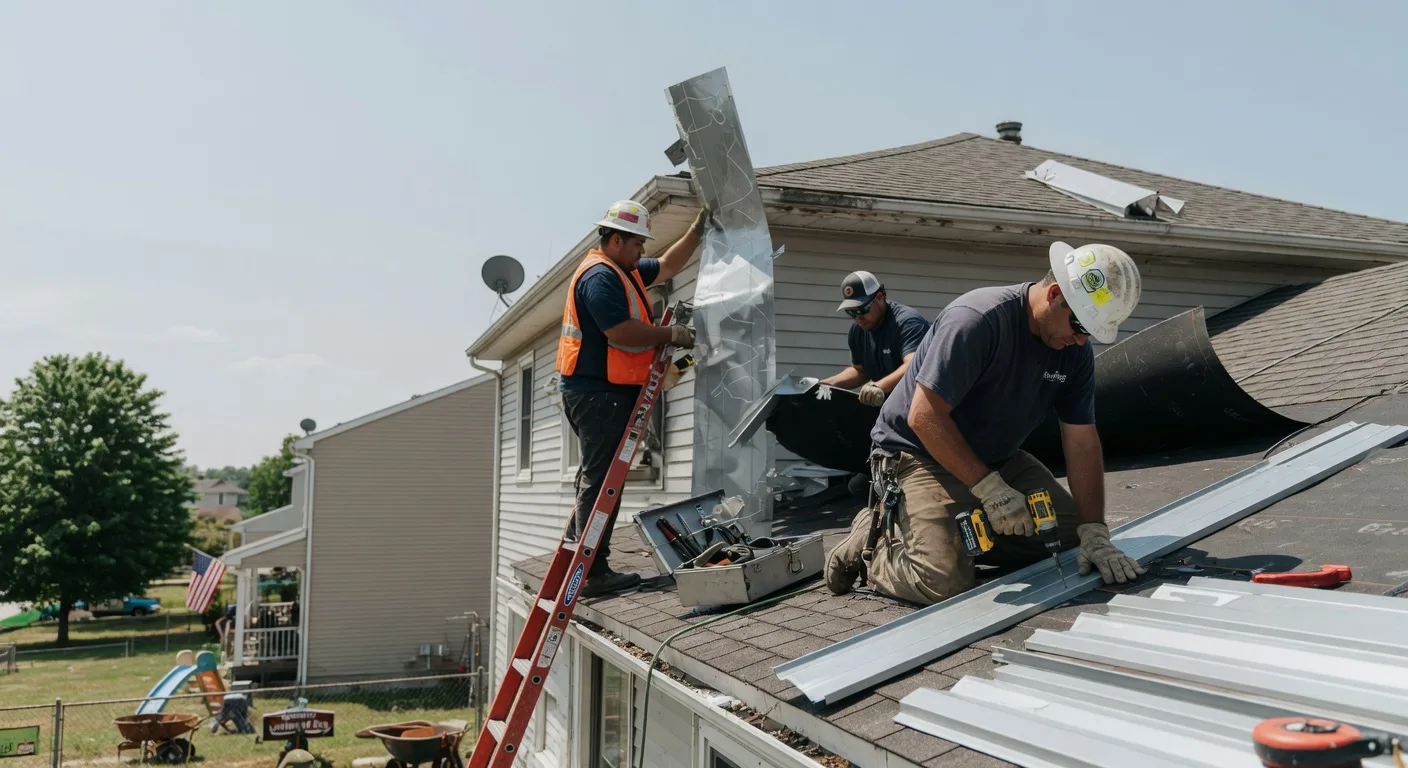 Storm Damage Metal Roof Repair in Trout Lake, MI